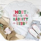 Most Likely To Be On The Naughty List Tee Peachy Sunday