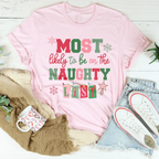 Most Likely To Be On The Naughty List Tee Peachy Sunday