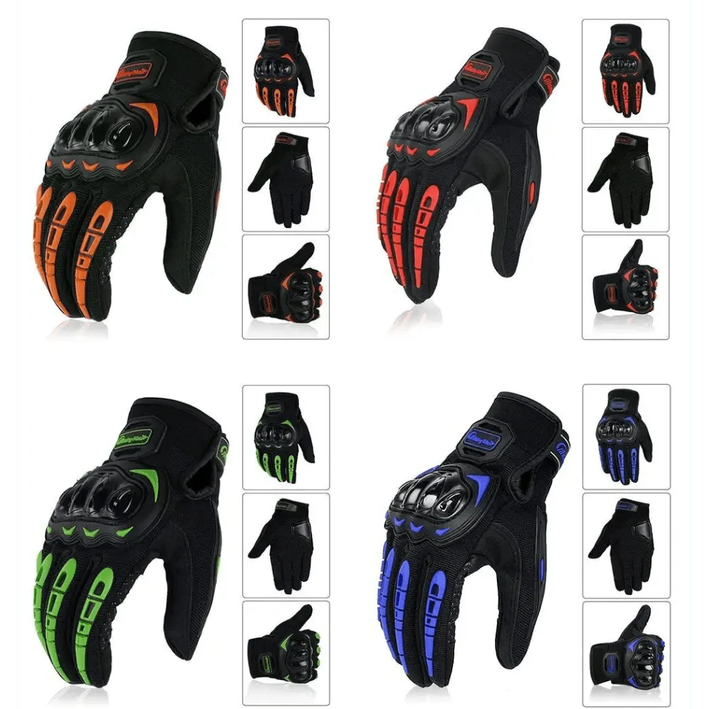 Motorcycle Breathable Glove Strong PVC Touch Screen Full Finger Motorbike Racing Riding Bicycle Summer Gloves Stevvex