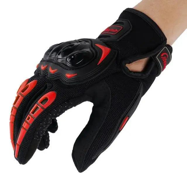 Motorcycle Breathable Glove Strong PVC Touch Screen Full Finger Motorbike Racing Riding Bicycle Summer Gloves Stevvex