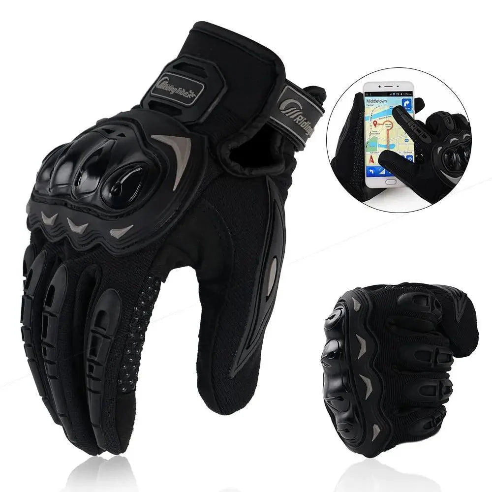 Motorcycle Breathable Glove Strong PVC Touch Screen Full Finger Motorbike Racing Riding Bicycle Summer Gloves Stevvex