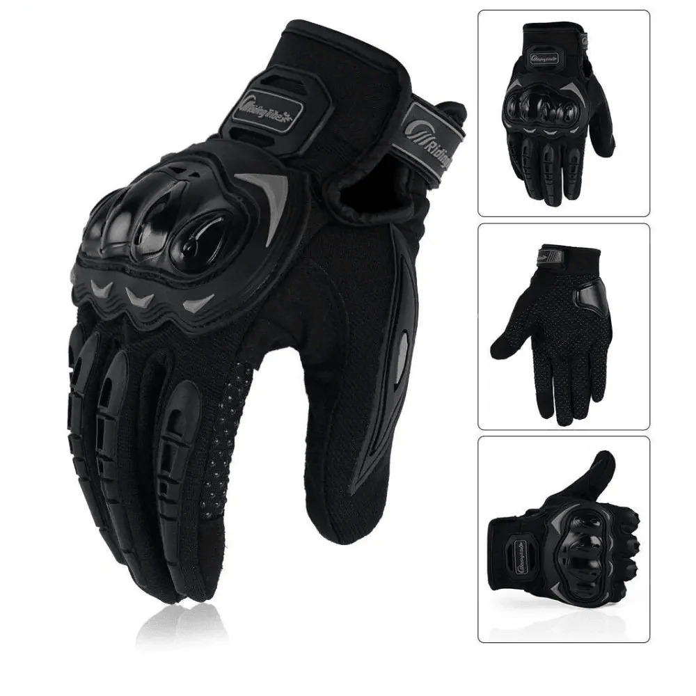 Motorcycle Breathable Glove Strong PVC Touch Screen Full Finger Motorbike Racing Riding Bicycle Summer Gloves Stevvex