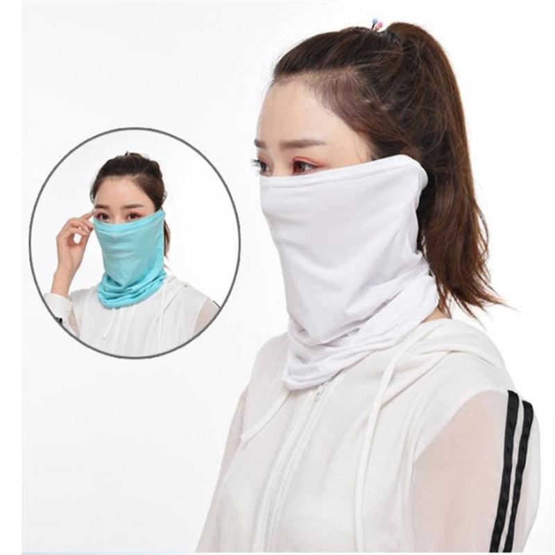Motorcycle Windproof Sun Protect Cycling Face Neck Mask Headwear Scarf Bandana Hood Half Breathable Dustproof Hang-Ear Cap Motorcycle Protect Cycling Face Mask Anti-UV Neck Hood Half Face Breathable Dustproof Headband Triangle Sport Scarf Stevvex
