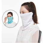 Motorcycle Windproof Sun Protect Cycling Face Neck Mask Headwear Scarf Bandana Hood Half Breathable Dustproof Hang-Ear Cap Motorcycle Protect Cycling Face Mask Anti-UV Neck Hood Half Face Breathable Dustproof Headband Triangle Sport Scarf Stevvex