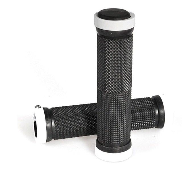 Mountain Bicycle Grips Handlebar Road Bike Cycling Handlebar Grip Cover Anti-Skid Soft Rubber Handle Grip Bar Double Lock On Bicycle Handle Bar Soft And Comfortable Rubber Handle Suitable For Bicycle Stevvex