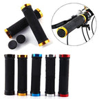 Mountain Bicycle Grips Handlebar Road Bike Cycling Handlebar Grip Cover Anti-Skid Soft Rubber Handle Grip Bar Double Lock On Bicycle Handle Bar Soft And Comfortable Rubber Handle Suitable For Bicycle Stevvex