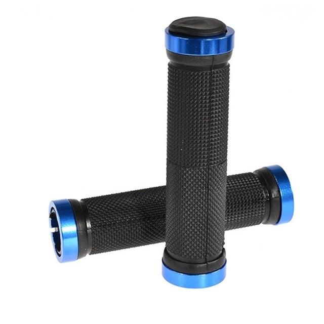 Mountain Bicycle Grips Handlebar Road Bike Cycling Handlebar Grip Cover Anti-Skid Soft Rubber Handle Grip Bar Double Lock On Bicycle Handle Bar Soft And Comfortable Rubber Handle Suitable For Bicycle Stevvex