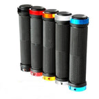 Mountain Bicycle Grips Handlebar Road Bike Cycling Handlebar Grip Cover Anti-Skid Soft Rubber Handle Grip Bar Double Lock On Bicycle Handle Bar Soft And Comfortable Rubber Handle Suitable For Bicycle Stevvex