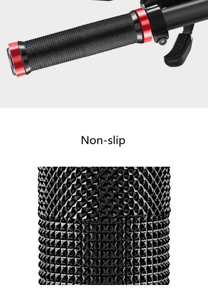Mountain Bicycle Grips Handlebar Road Bike Cycling Handlebar Grip Cover Anti-Skid Soft Rubber Handle Grip Bar Double Lock On Bicycle Handle Bar Soft And Comfortable Rubber Handle Suitable For Bicycle Stevvex