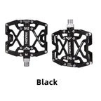 Mountain Bicycle Pedals Cycling Ultralight Aluminum Alloy 3 Bearings Pedals Bike Pedals Flat Bike Pedal Ultra-Light Aluminum Alloy Sealed Bearing With Cleats Pedal Suitable For Mountain Bike Bicycle Stevvex