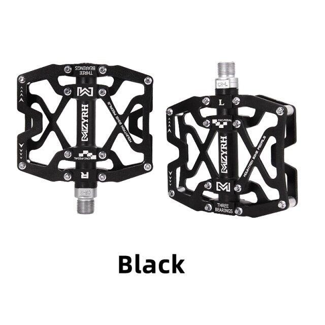 Mountain Bicycle Pedals Cycling Ultralight Aluminum Alloy 3 Bearings Pedals Bike Pedals Flat Bike Pedal Ultra-Light Aluminum Alloy Sealed Bearing With Cleats Pedal Suitable For Mountain Bike Bicycle Stevvex