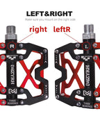 Mountain Bicycle Pedals Cycling Ultralight Aluminum Alloy 3 Bearings Pedals Bike Pedals Flat Bike Pedal Ultra-Light Aluminum Alloy Sealed Bearing With Cleats Pedal Suitable For Mountain Bike Bicycle Stevvex