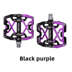 Mountain Bicycle Pedals Cycling Ultralight Aluminum Alloy 3 Bearings Pedals Bike Pedals Flat Bike Pedal Ultra-Light Aluminum Alloy Sealed Bearing With Cleats Pedal Suitable For Mountain Bike Bicycle Stevvex