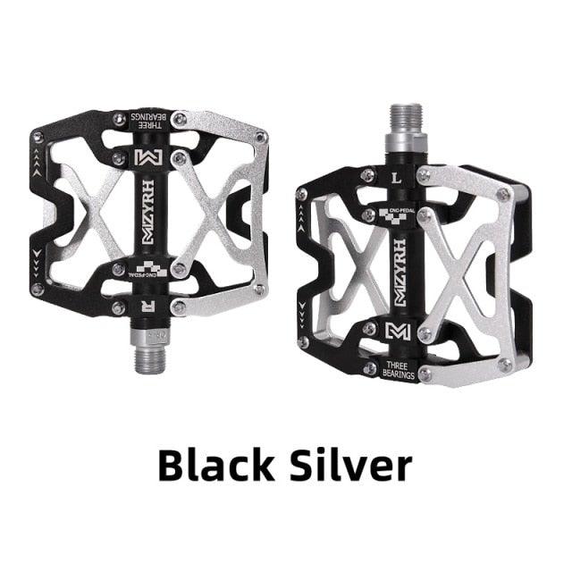 Mountain Bicycle Pedals Cycling Ultralight Aluminum Alloy 3 Bearings Pedals Bike Pedals Flat Bike Pedal Ultra-Light Aluminum Alloy Sealed Bearing With Cleats Pedal Suitable For Mountain Bike Bicycle Stevvex