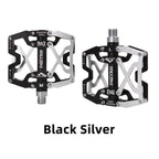 Mountain Bicycle Pedals Cycling Ultralight Aluminum Alloy 3 Bearings Pedals Bike Pedals Flat Bike Pedal Ultra-Light Aluminum Alloy Sealed Bearing With Cleats Pedal Suitable For Mountain Bike Bicycle Stevvex