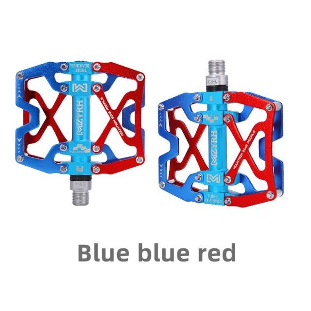 Mountain Bicycle Pedals Cycling Ultralight Aluminum Alloy 3 Bearings Pedals Bike Pedals Flat Bike Pedal Ultra-Light Aluminum Alloy Sealed Bearing With Cleats Pedal Suitable For Mountain Bike Bicycle Stevvex