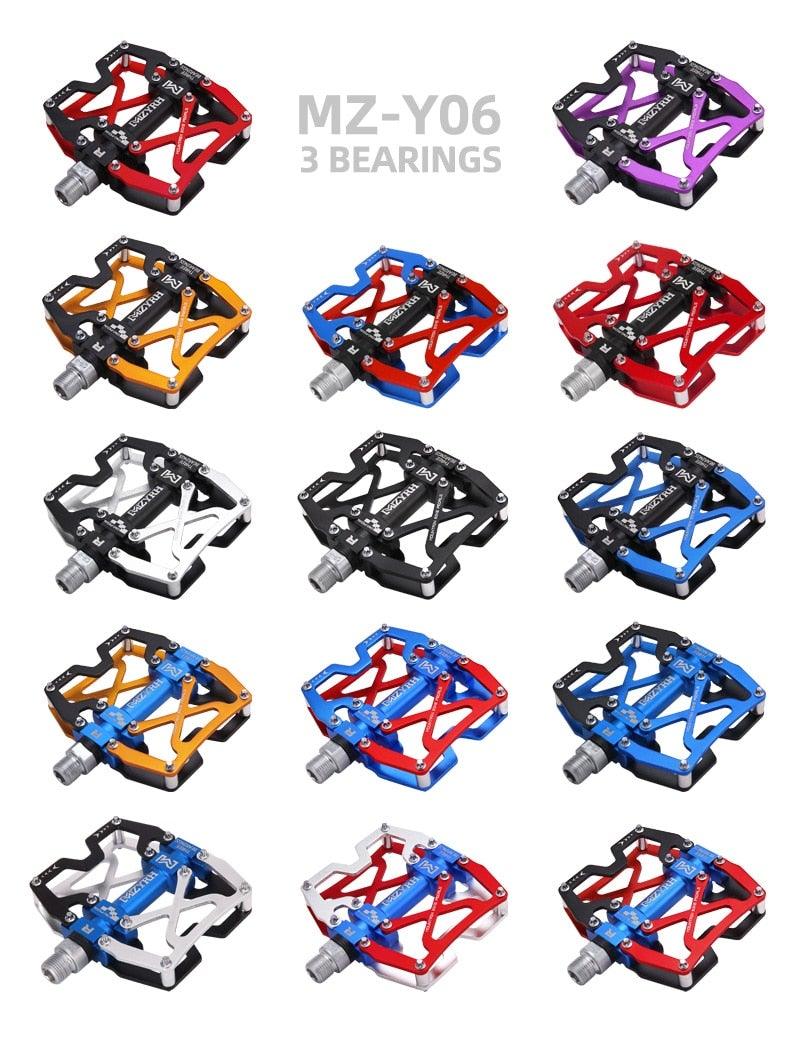 Mountain Bicycle Pedals Cycling Ultralight Aluminum Alloy 3 Bearings Pedals Bike Pedals Flat Bike Pedal Ultra-Light Aluminum Alloy Sealed Bearing With Cleats Pedal Suitable For Mountain Bike Bicycle Stevvex
