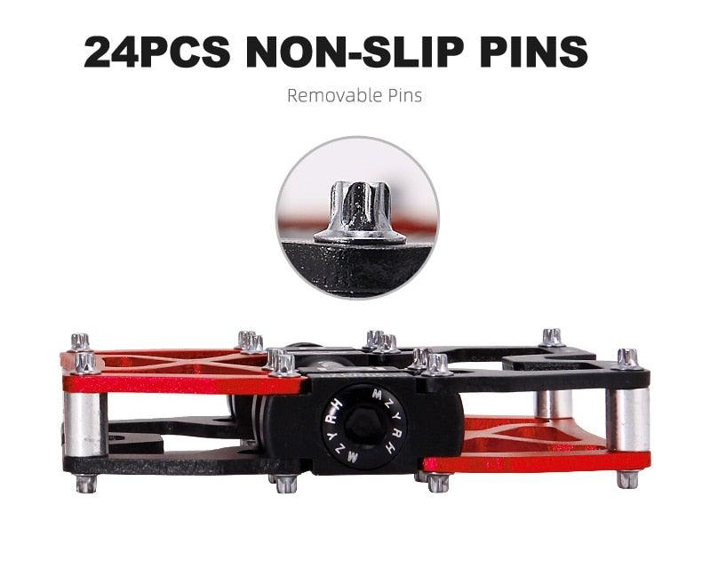 Mountain Bicycle Pedals Cycling Ultralight Aluminum Alloy 3 Bearings Pedals Bike Pedals Flat Bike Pedal Ultra-Light Aluminum Alloy Sealed Bearing With Cleats Pedal Suitable For Mountain Bike Bicycle Stevvex