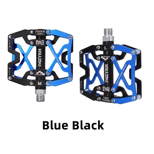 Mountain Bicycle Pedals Cycling Ultralight Aluminum Alloy 3 Bearings Pedals Bike Pedals Flat Bike Pedal Ultra-Light Aluminum Alloy Sealed Bearing With Cleats Pedal Suitable For Mountain Bike Bicycle Stevvex
