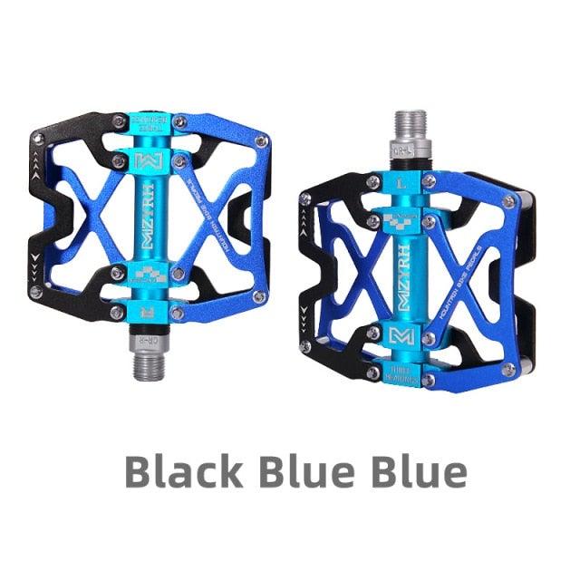 Mountain Bicycle Pedals Cycling Ultralight Aluminum Alloy 3 Bearings Pedals Bike Pedals Flat Bike Pedal Ultra-Light Aluminum Alloy Sealed Bearing With Cleats Pedal Suitable For Mountain Bike Bicycle Stevvex