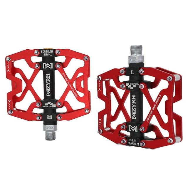 Mountain Bicycle Pedals Cycling Ultralight Aluminum Alloy 3 Bearings Pedals Bike Pedals Flat Bike Pedal Ultra-Light Aluminum Alloy Sealed Bearing With Cleats Pedal Suitable For Mountain Bike Bicycle Stevvex
