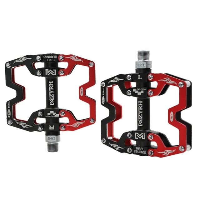 Mountain Bicycle Pedals Cycling Ultralight Aluminum Alloy 3 Bearings Pedals Bike Pedals Flat Bike Pedal Ultra-Light Aluminum Alloy Sealed Bearing With Cleats Pedal Suitable For Mountain Bike Bicycle Stevvex