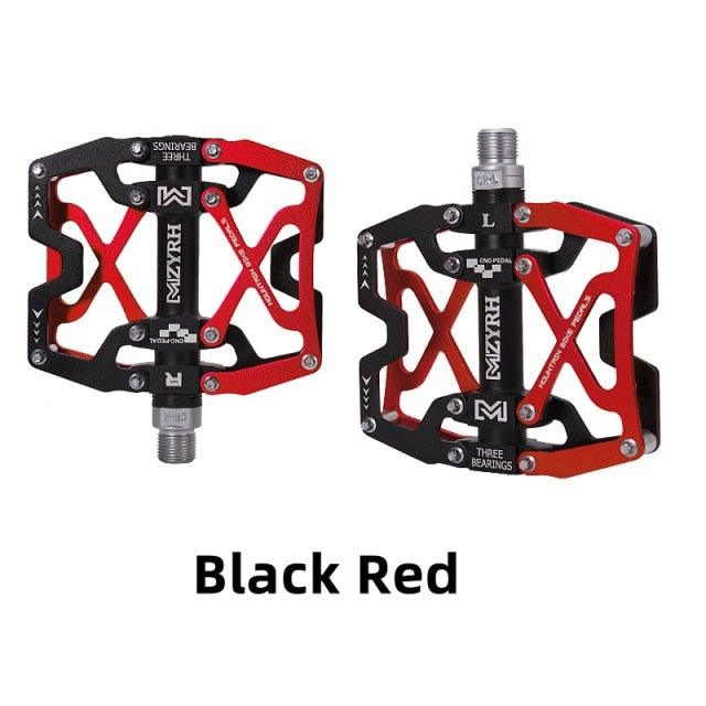 Mountain Bicycle Pedals Cycling Ultralight Aluminum Alloy 3 Bearings Pedals Bike Pedals Flat Bike Pedal Ultra-Light Aluminum Alloy Sealed Bearing With Cleats Pedal Suitable For Mountain Bike Bicycle Stevvex
