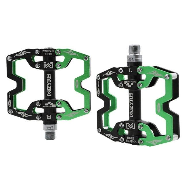 Mountain Bicycle Pedals Cycling Ultralight Aluminum Alloy 3 Bearings Pedals Bike Pedals Flat Bike Pedal Ultra-Light Aluminum Alloy Sealed Bearing With Cleats Pedal Suitable For Mountain Bike Bicycle Stevvex