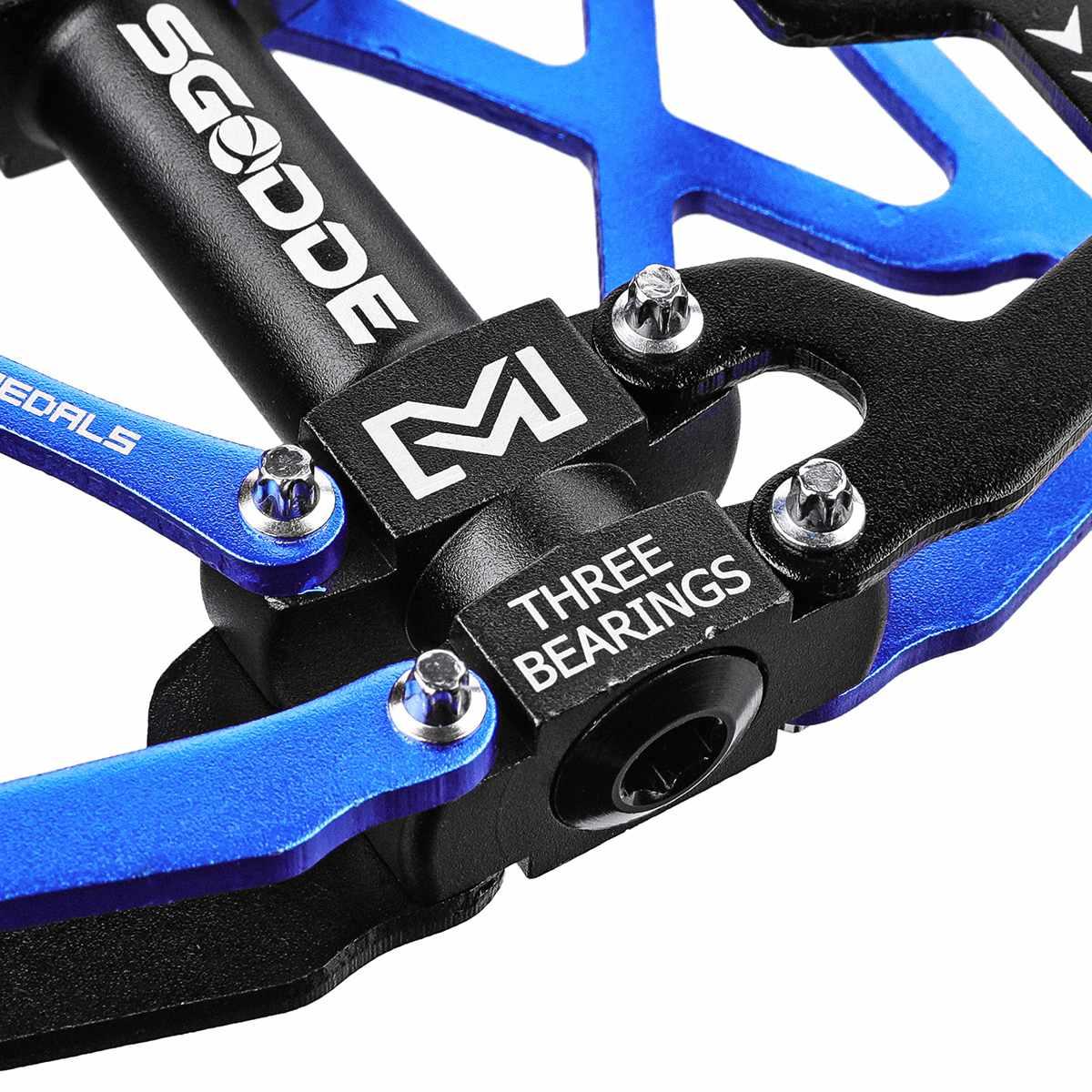 Mountain Bike 1 Pair Pedals Aluminum Alloy Cycling Bicycle Ultralight Wide Platform Anti-slip Pedal Bike Pedals Metal Bicycle Pedals Sealed Bearing Aluminum Alloy Mountain Bike Pedals Flat Stevvex