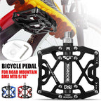 Mountain Bike 1 Pair Pedals Aluminum Alloy Cycling Bicycle Ultralight Wide Platform Anti-slip Pedal Bike Pedals Metal Bicycle Pedals Sealed Bearing Aluminum Alloy Mountain Bike Pedals Flat Stevvex