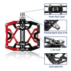 Mountain Bike 1 Pair Pedals Aluminum Alloy Cycling Bicycle Ultralight Wide Platform Anti-slip Pedal Bike Pedals Metal Bicycle Pedals Sealed Bearing Aluminum Alloy Mountain Bike Pedals Flat Stevvex