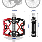 Mountain Bike 1 Pair Pedals Aluminum Alloy Cycling Bicycle Ultralight Wide Platform Anti-slip Pedal Bike Pedals Metal Bicycle Pedals Sealed Bearing Aluminum Alloy Mountain Bike Pedals Flat Stevvex