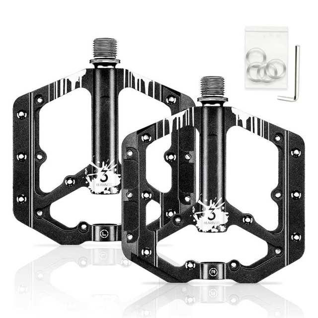 Mountain Bike 1 Pair Pedals Aluminum Alloy Cycling Bicycle Ultralight Wide Platform Anti-slip Pedal Bike Pedals Metal Bicycle Pedals Sealed Bearing Aluminum Alloy Mountain Bike Pedals Flat Stevvex