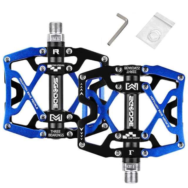 Mountain Bike 1 Pair Pedals Aluminum Alloy Cycling Bicycle Ultralight Wide Platform Anti-slip Pedal Bike Pedals Metal Bicycle Pedals Sealed Bearing Aluminum Alloy Mountain Bike Pedals Flat Stevvex