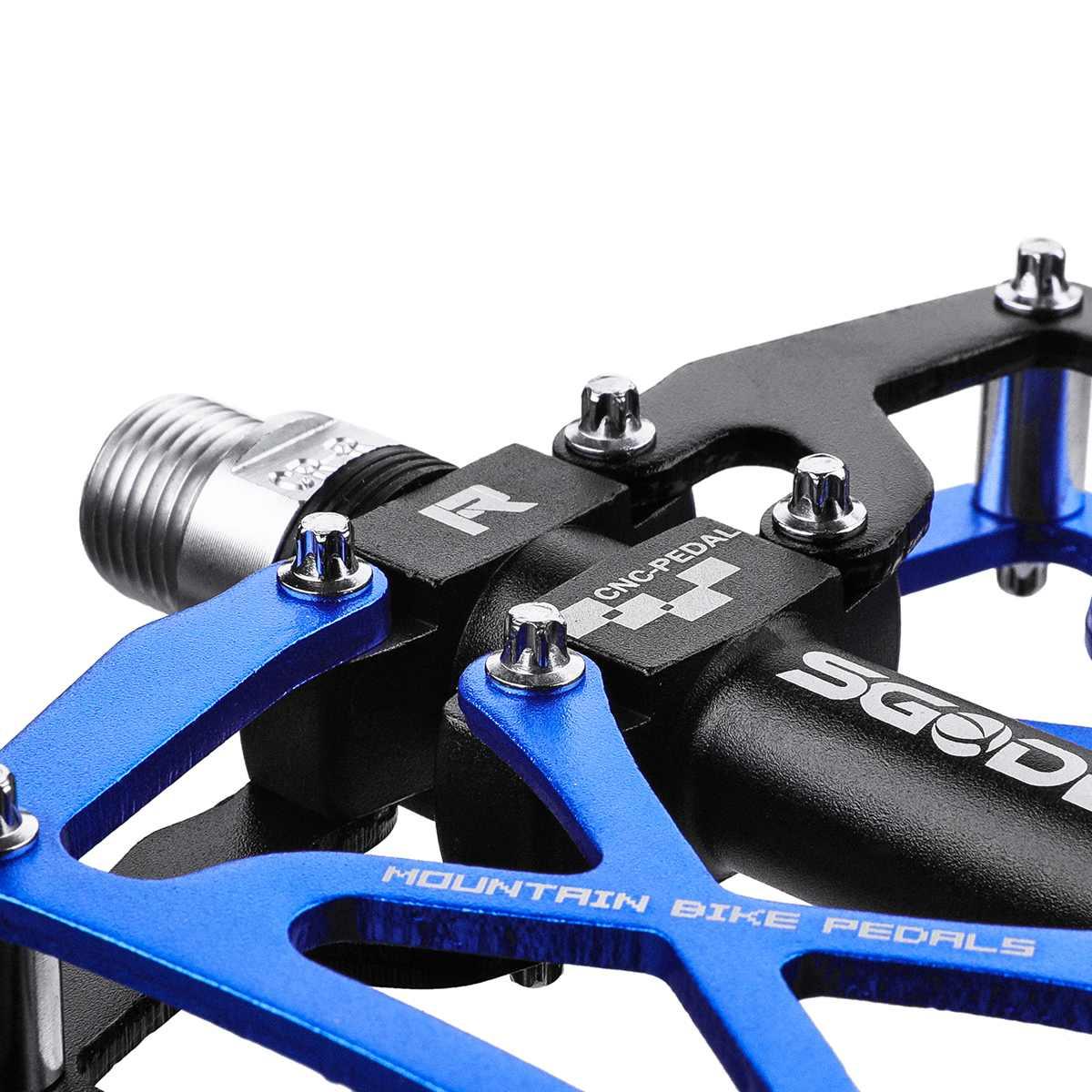 Mountain Bike 1 Pair Pedals Aluminum Alloy Cycling Bicycle Ultralight Wide Platform Anti-slip Pedal Bike Pedals Metal Bicycle Pedals Sealed Bearing Aluminum Alloy Mountain Bike Pedals Flat Stevvex