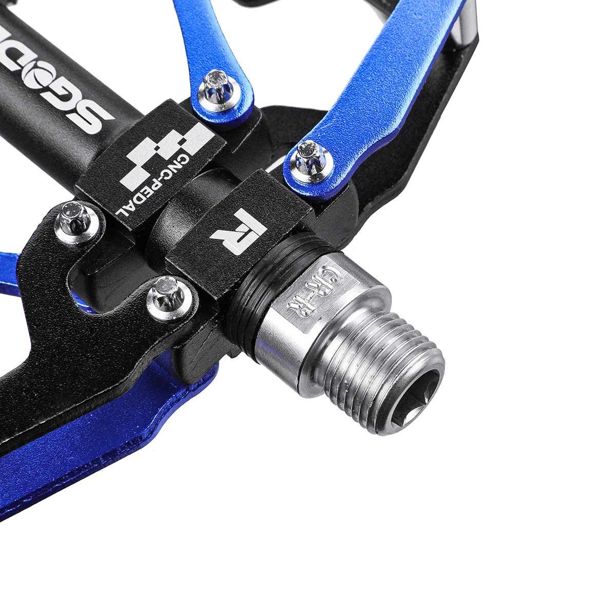 Mountain Bike 1 Pair Pedals Aluminum Alloy Cycling Bicycle Ultralight Wide Platform Anti-slip Pedal Bike Pedals Metal Bicycle Pedals Sealed Bearing Aluminum Alloy Mountain Bike Pedals Flat Stevvex