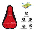 Mountain Bike 3D Saddle Cover Thick Breathable Super Soft Bicycle Seat Cushion Silicone Sponge Gel Seat Cover With Gel Padding And Memory Foam Bike Seat Cushion Cover Pad  For Bicycle Seat Saddle Stevvex