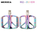 Mountain Bike Flat Pedals Aluminum Alloy Anti-Skid Pedal Sealed DU Bearing Pedal Bicycle Parts Sealed Bearing Mountain Bicycle Flat Pedals Lightweight Aluminum Alloy Wide Platform Cycling Pedal -Universal Lightweight Aluminum Alloy Platform Stevvex