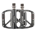 Mountain Bike Flat Pedals Aluminum Alloy Anti-Skid Pedal Sealed DU Bearing Pedal Bicycle Parts Sealed Bearing Mountain Bicycle Flat Pedals Lightweight Aluminum Alloy Wide Platform Cycling Pedal -Universal Lightweight Aluminum Alloy Platform Stevvex