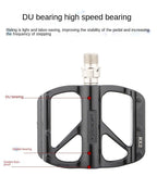 Mountain Bike Flat Pedals Aluminum Alloy Anti-Skid Pedal Sealed DU Bearing Pedal Bicycle Parts Sealed Bearing Mountain Bicycle Flat Pedals Lightweight Aluminum Alloy Wide Platform Cycling Pedal -Universal Lightweight Aluminum Alloy Platform Stevvex