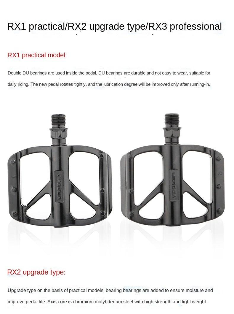 Mountain Bike Flat Pedals Aluminum Alloy Anti-Skid Pedal Sealed DU Bearing Pedal Bicycle Parts Sealed Bearing Mountain Bicycle Flat Pedals Lightweight Aluminum Alloy Wide Platform Cycling Pedal -Universal Lightweight Aluminum Alloy Platform Stevvex