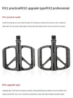 Mountain Bike Flat Pedals Aluminum Alloy Anti-Skid Pedal Sealed DU Bearing Pedal Bicycle Parts Sealed Bearing Mountain Bicycle Flat Pedals Lightweight Aluminum Alloy Wide Platform Cycling Pedal -Universal Lightweight Aluminum Alloy Platform Stevvex