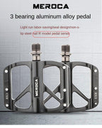Mountain Bike Flat Pedals Aluminum Alloy Anti-Skid Pedal Sealed DU Bearing Pedal Bicycle Parts Sealed Bearing Mountain Bicycle Flat Pedals Lightweight Aluminum Alloy Wide Platform Cycling Pedal -Universal Lightweight Aluminum Alloy Platform Stevvex