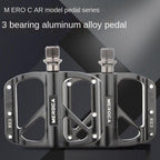 Mountain Bike Flat Pedals Aluminum Alloy Anti-Skid Pedal Sealed DU Bearing Pedal Bicycle Parts Sealed Bearing Mountain Bicycle Flat Pedals Lightweight Aluminum Alloy Wide Platform Cycling Pedal -Universal Lightweight Aluminum Alloy Platform Stevvex