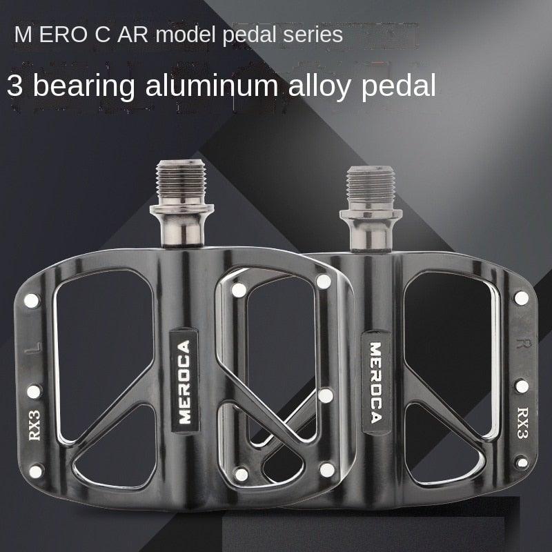 Mountain Bike Flat Pedals Aluminum Alloy Anti-Skid Pedal Sealed DU Bearing Pedal Bicycle Parts Sealed Bearing Mountain Bicycle Flat Pedals Lightweight Aluminum Alloy Wide Platform Cycling Pedal -Universal Lightweight Aluminum Alloy Platform Stevvex