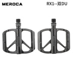 Mountain Bike Flat Pedals Aluminum Alloy Anti-Skid Pedal Sealed DU Bearing Pedal Bicycle Parts Sealed Bearing Mountain Bicycle Flat Pedals Lightweight Aluminum Alloy Wide Platform Cycling Pedal -Universal Lightweight Aluminum Alloy Platform Stevvex