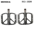 Mountain Bike Flat Pedals Aluminum Alloy Anti-Skid Pedal Sealed DU Bearing Pedal Bicycle Parts Sealed Bearing Mountain Bicycle Flat Pedals Lightweight Aluminum Alloy Wide Platform Cycling Pedal -Universal Lightweight Aluminum Alloy Platform Stevvex