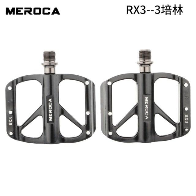 Mountain Bike Flat Pedals Aluminum Alloy Anti-Skid Pedal Sealed DU Bearing Pedal Bicycle Parts Sealed Bearing Mountain Bicycle Flat Pedals Lightweight Aluminum Alloy Wide Platform Cycling Pedal -Universal Lightweight Aluminum Alloy Platform Stevvex