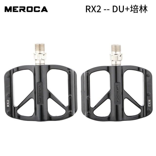 Mountain Bike Flat Pedals Aluminum Alloy Anti-Skid Pedal Sealed DU Bearing Pedal Bicycle Parts Sealed Bearing Mountain Bicycle Flat Pedals Lightweight Aluminum Alloy Wide Platform Cycling Pedal -Universal Lightweight Aluminum Alloy Platform Stevvex