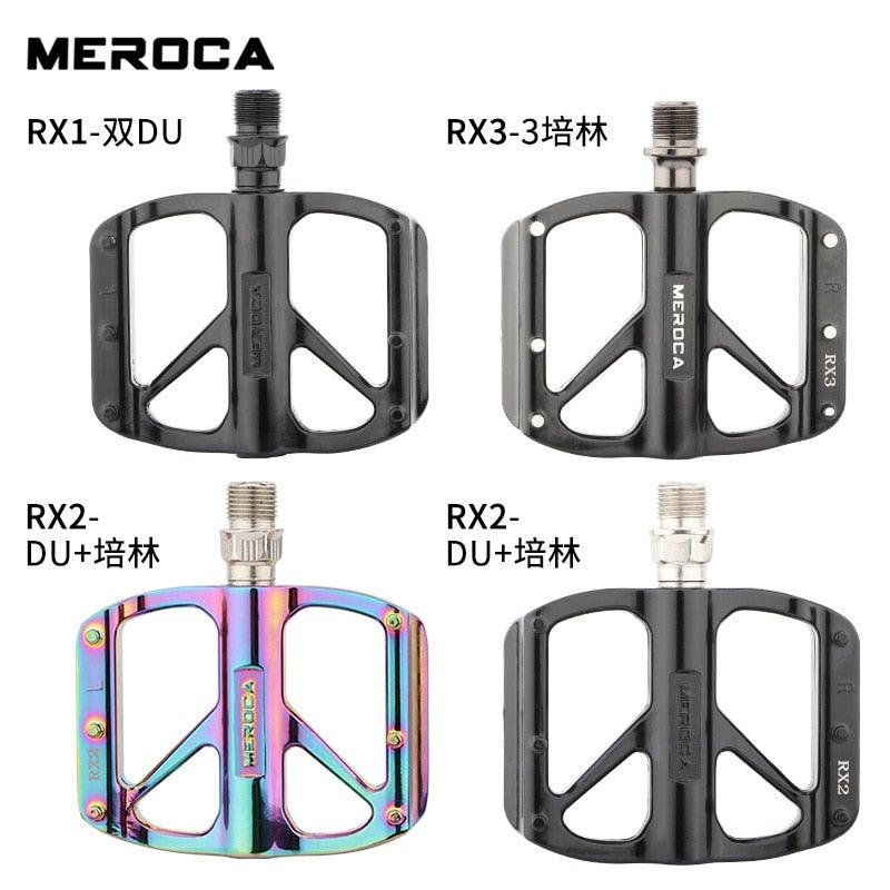 Mountain Bike Flat Pedals Aluminum Alloy Anti-Skid Pedal Sealed DU Bearing Pedal Bicycle Parts Sealed Bearing Mountain Bicycle Flat Pedals Lightweight Aluminum Alloy Wide Platform Cycling Pedal -Universal Lightweight Aluminum Alloy Platform Stevvex